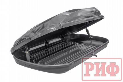 Автомобильный бокс на крышу риф Курорт 450л черный