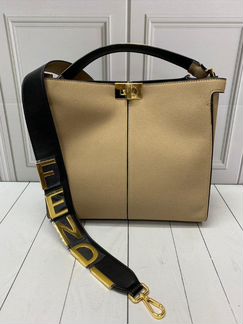 Новая женская сумка Fendi бежевая