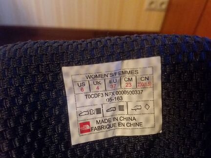 Трекинговые ботинки north face 36,5-37