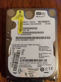 Жесткий диск WD 120GB 2.5