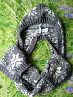 Шапка-шарф-варежки, единые