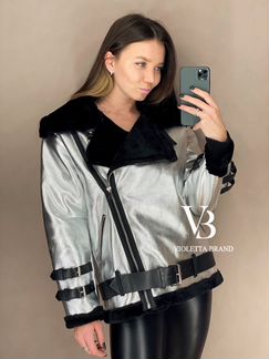 Серебряная дублёнка