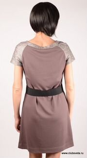 Бежевое платье Beauty с поясом