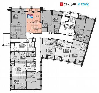 3-к апартаменты, 219.7 м², 9/9 эт.