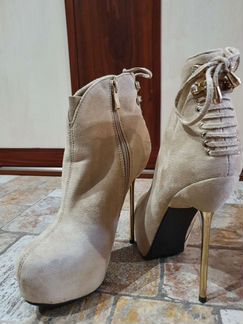 Ботильоны замшеые демисезонные