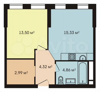 1-к квартира, 41 м², 18/53 эт.