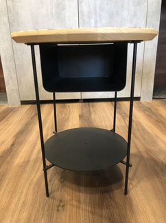 Прикроватный столик из металла и дерева, bangor