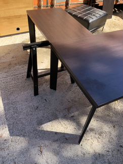 Стол угловой чёрный