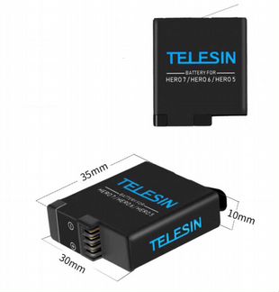 Аккумулятор батарея Telesin для GoPro 5,6,7,8