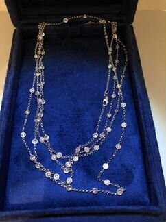 Колье белое золото бриллианты