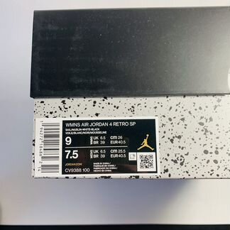 Jordan 4 Retro Off-White Sail (W) 6.5us 7.5us