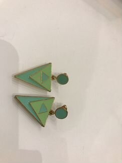 Сережки геометрические этнические бижутерия