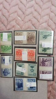 Марки СССР. 1941 год. Красная Армия. Гаттер-пары