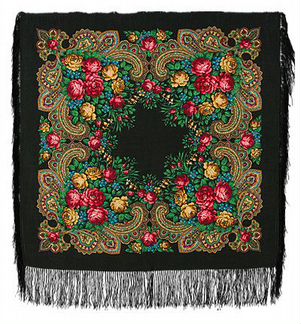 Платок павлопосадский Незнакомка (89 х 89 см)