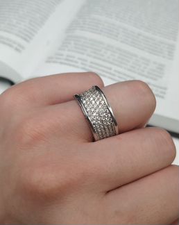 Кольцо Bvlgari Булгари новое серебро