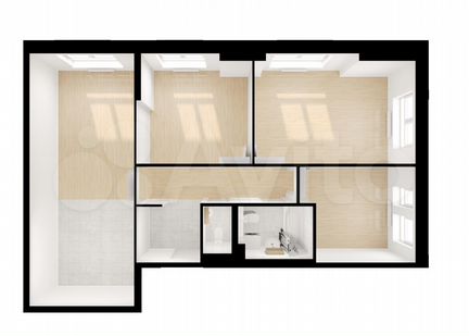 3-к квартира, 84.7 м², 12/33 эт.
