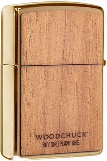 Зажигалка Zippo с деревянными накладками WoodChuck