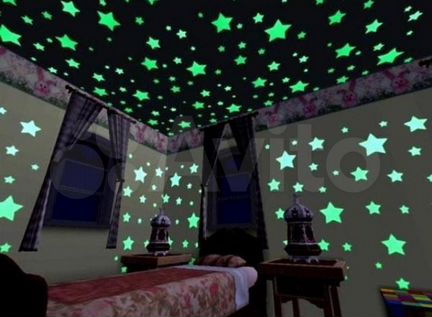 Светящиеся звездочки на потолок, звезда наклейка