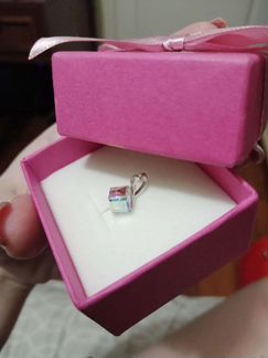 Кулон кристалл swarovski серебро 925