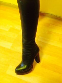 Сапоги женские, кожаные