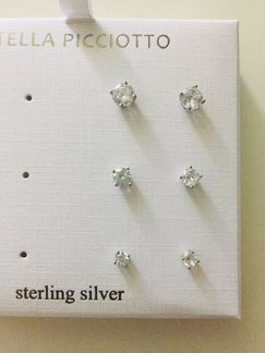 Новые серьги-пусеты сереброStella Pachiotto США