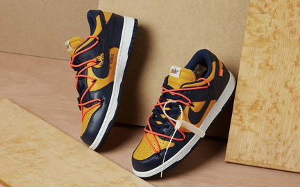 Nike Dunk Low Off-White University Gold, 12 US