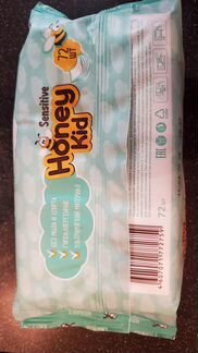 Детские влажные салфетки Honey kid 72 шт