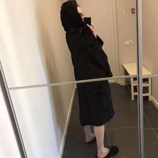 Новая норковая шуба длинная с капюшоном