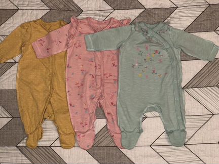Комплект комбинезонов mothercare (50-56)