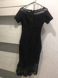 Бандажное платье черное