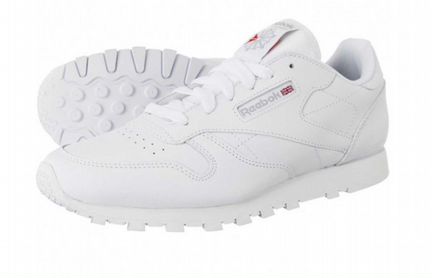 Мужские кроссовки reebok classic leather all white