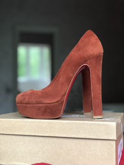 Christian Louboutin Bibi 37 оригинал туфли замшевы