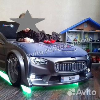 Пластиковая кровать NEO бмв графит