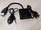 Переходник hdmi VGA для PS4 c доп.питанием и аудио