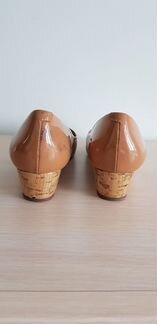 Туфли на танкетке карамельного цвета, 38р-р