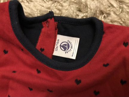 Платье Petit Bateau красного цвета в горошек