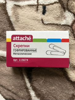 Зажимы для бумаг attach, dolce costo, скрепки
