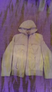 Куртка из кожи белая