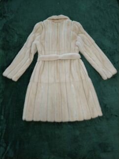 Пальто шуба норковая светлая