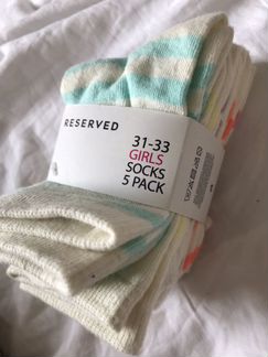 Новый набор носков 5шт для девочек р31-33