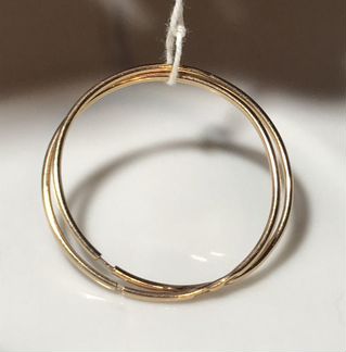 Серьги конго золотые СССР 583 проба