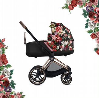 Коляска Cybex Priam blossom dark