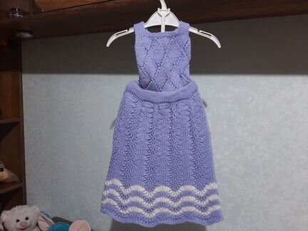 Вязаные юбка и сарафан детские