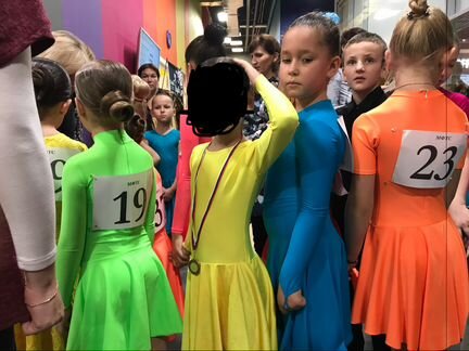 2 Платья для бальных танцев стандарт 5-7 лет (134)