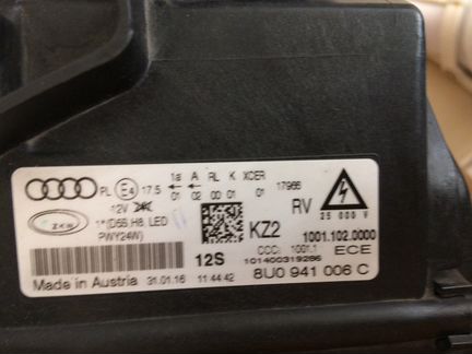 Фара правая Audi Q3 рестайл 2016-2018
