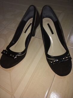 Туфли замшевые черные