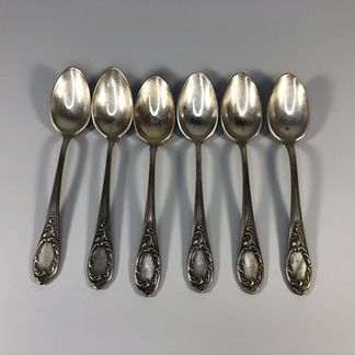 Серебрянные чайные ложки. 875 проба. Набор