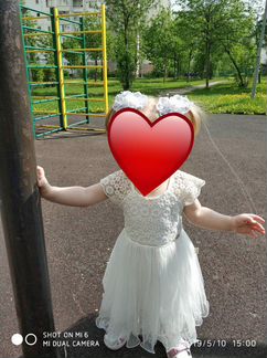 Платье кремовое