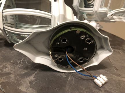 Фонарь металлический белый