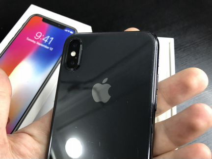 iPhone X Space Gray 64Гб(Отличное состояние/Ростес